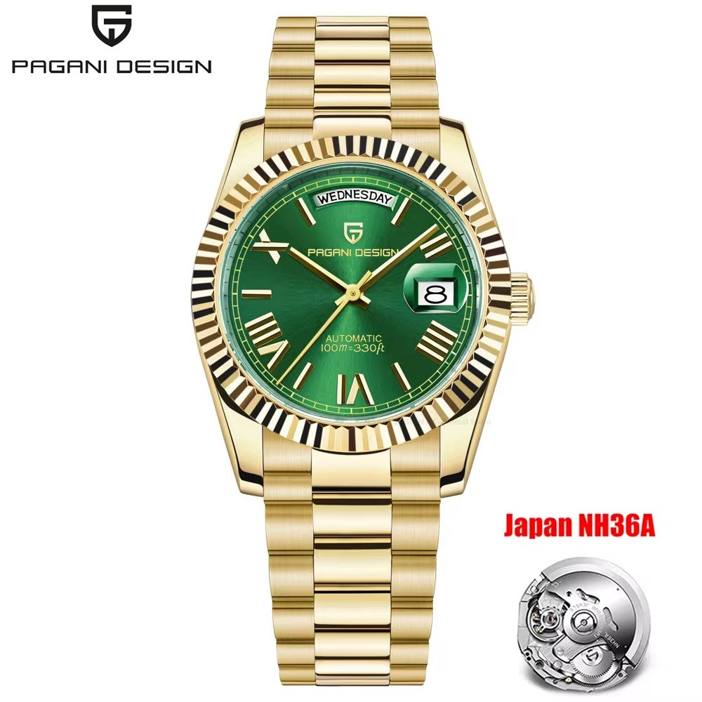 Top Luxury PAGANI DESIGN DD40 Mens Watches Automatic Mechanical Sapphire Mirror Mens Wrist Watch 9