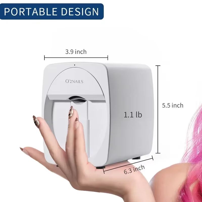 Smart 3D Nail Printer Portable Nail Art Machine 2400DPI WiFi DIY Printing For Home Or Salon Use 1