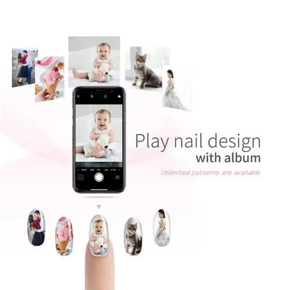 Smart 3D Nail Printer Portable Nail Art Machine 2400DPI WiFi DIY Printing For Home Or Salon Use 2