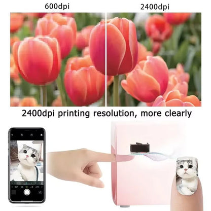 Smart 3D Nail Printer Portable Nail Art Machine 2400DPI WiFi DIY Printing For Home Or Salon Use 3