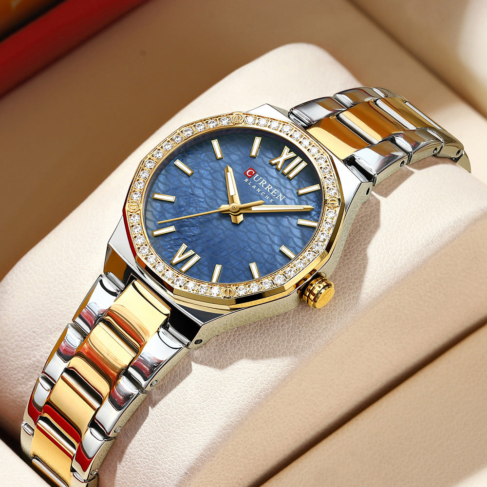 Luxury CURREN Women Quartz Watch, Casual Luminous Bracelet Watch, Elegant Ladies Wrist Clock Montre Femme Reloj
