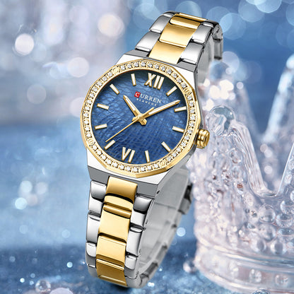 Luxury CURREN Women Quartz Watch, Casual Luminous Bracelet Watch, Elegant Ladies Wrist Clock Montre Femme Reloj