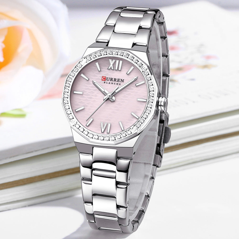 Luxury CURREN Women Quartz Watch, Casual Luminous Bracelet Watch, Elegant Ladies Wrist Clock Montre Femme Reloj