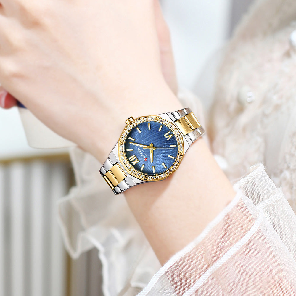Luxury CURREN Women Quartz Watch, Casual Luminous Bracelet Watch, Elegant Ladies Wrist Clock Montre Femme Reloj