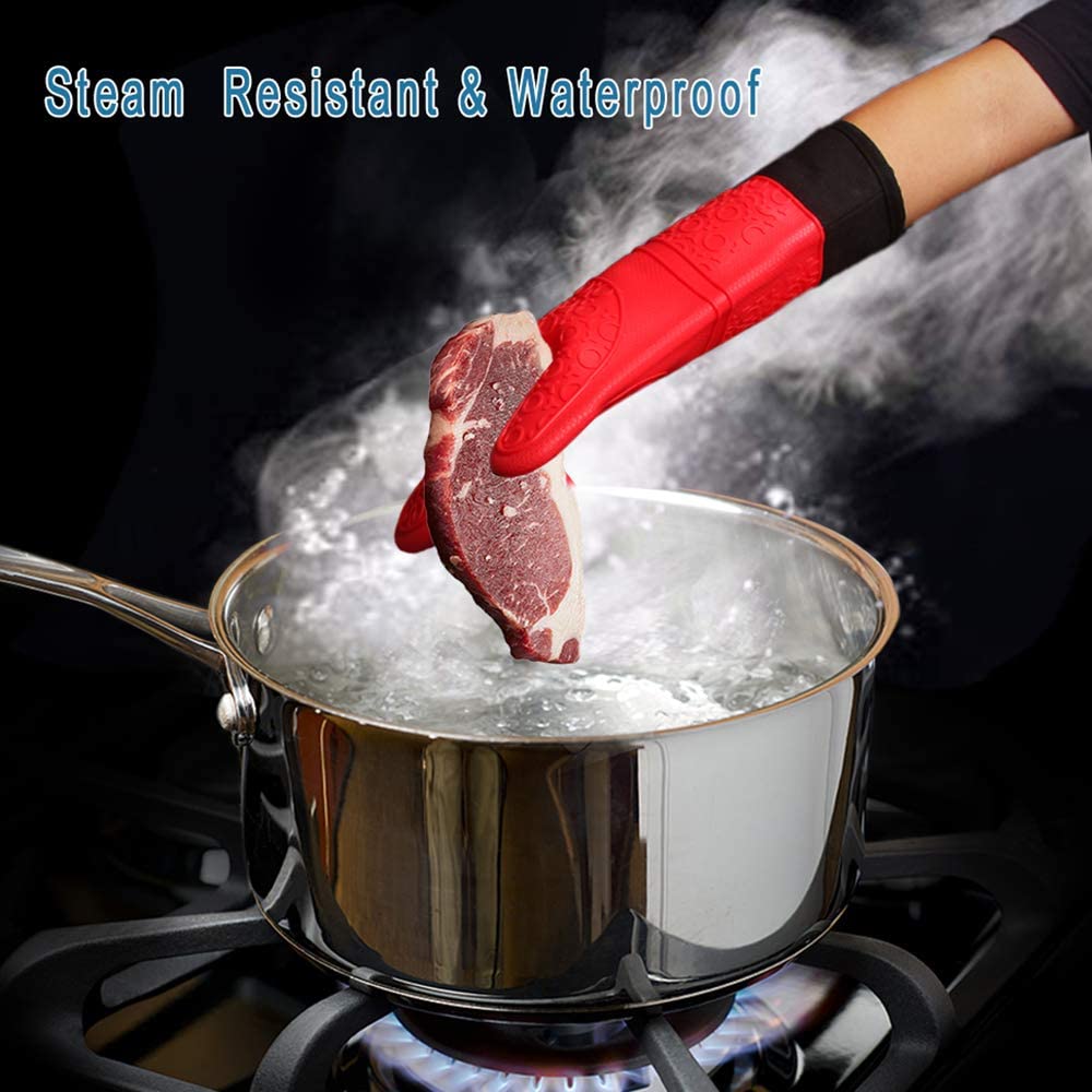 Professional Oven Gloves Heat Resistant NonSlip Grip  Soft Inner Lining For Grilling Baking And BBQ 1