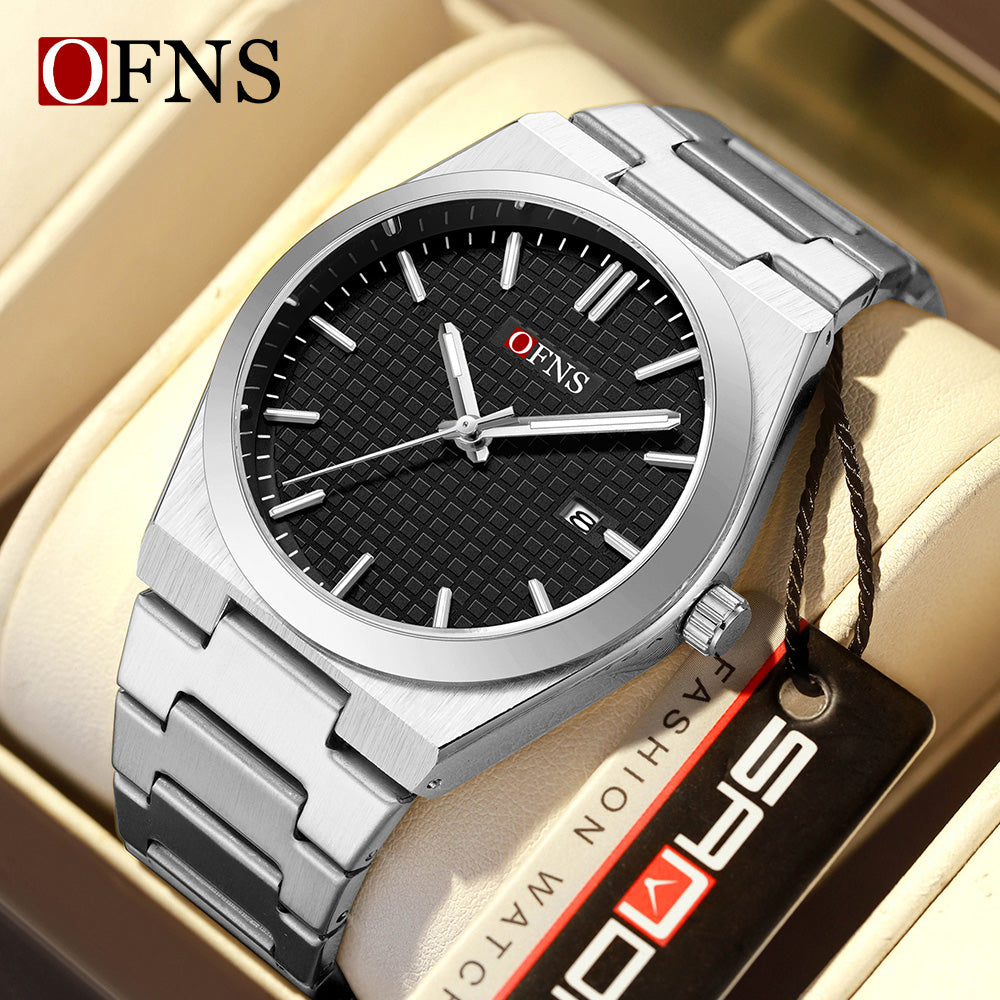 OFNS 2025 New Men's Business Quartz Watch Waterproof Luminous Single Calendar Display Leisure Fashion Personalized Watch for Men