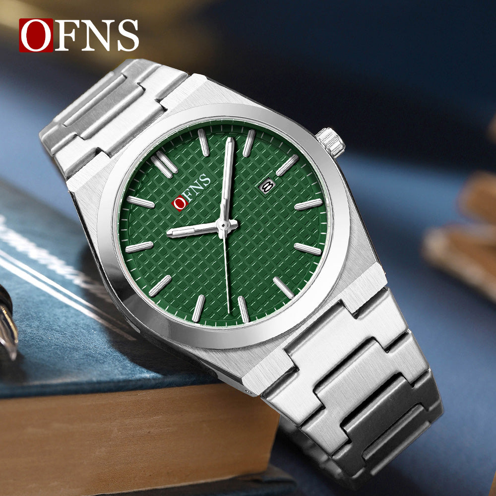 OFNS 2025 New Men's Business Quartz Watch Waterproof Luminous Single Calendar Display Leisure Fashion Personalized Watch for Men