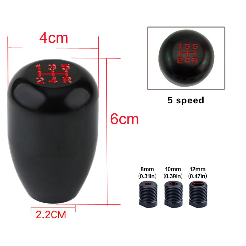 Universal 5-Speed Aluminum Gear Shifter Knob – Manual Transmission & Automatic Shift Lever