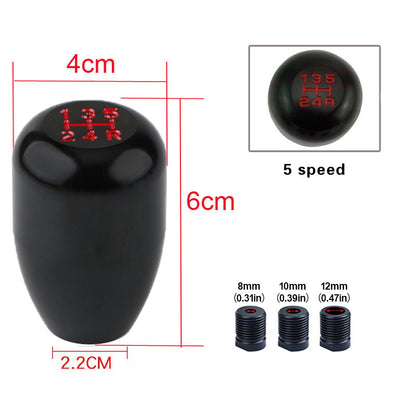 Universal 5-Speed Aluminum Gear Shifter Knob – Manual Transmission & Automatic Shift Lever