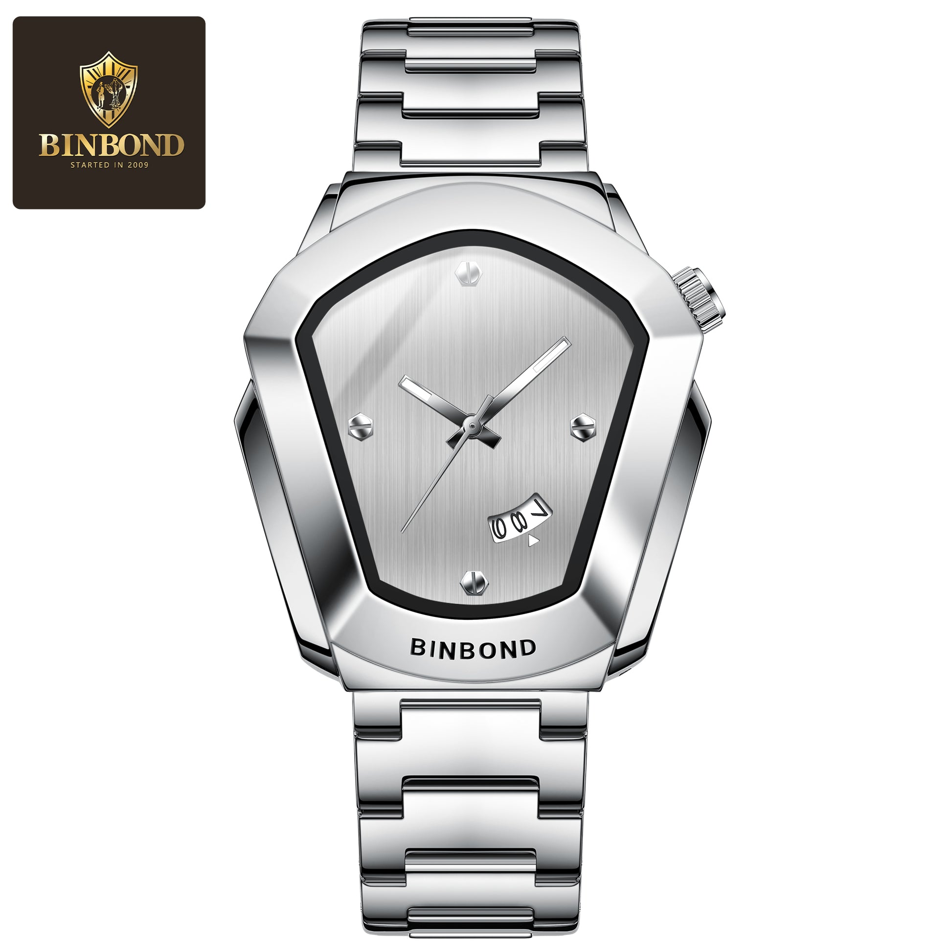 BINBOND Fashion Men Watch for 2025, Motorcycle Concept Large Face Watch, Business Style Waterproof Timepiece