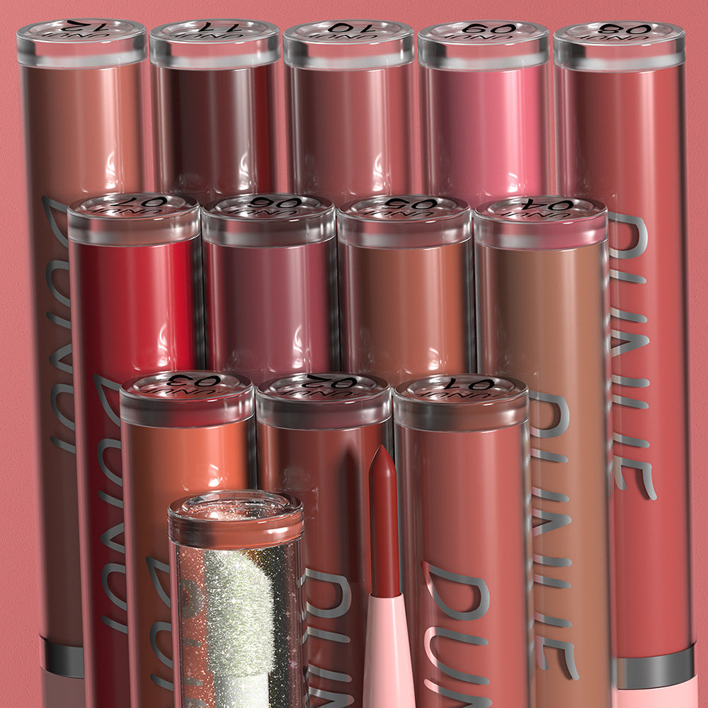 3 In 1 Doe Lips Matte Lip Liner Lip Gloss Lip Oil Waterproof Long Lasting Formula Nonflaking Finish 3