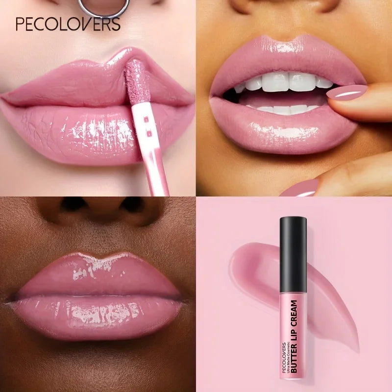 Butter Gloss NonSticky Lip Gloss Long Lasting Nude Lip Makeup Hydrating Lip Gloss With Essential Oi 2