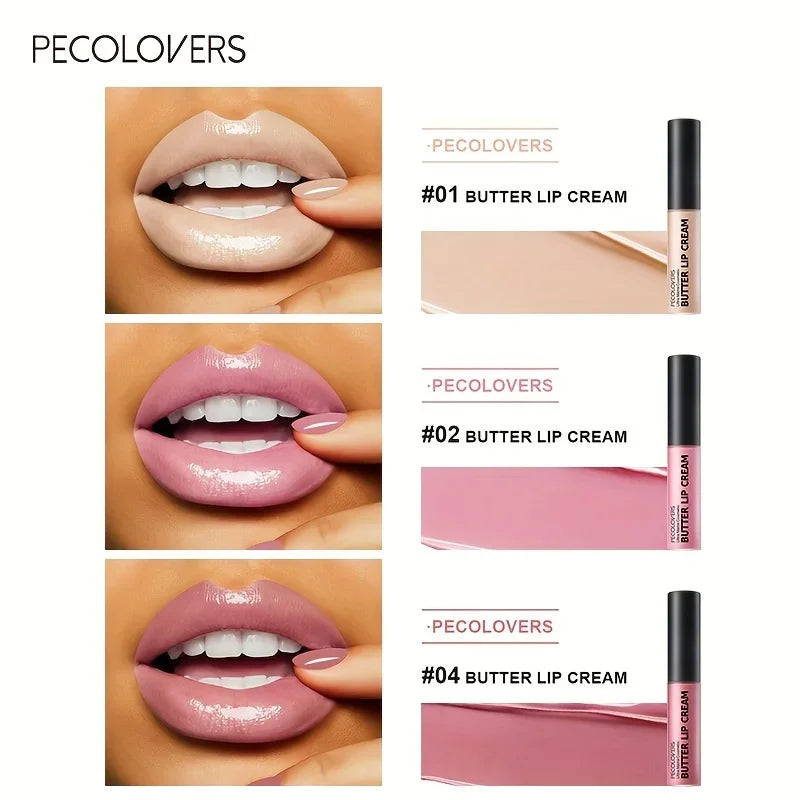 Butter Gloss NonSticky Lip Gloss Long Lasting Nude Lip Makeup Hydrating Lip Gloss With Essential Oi 3