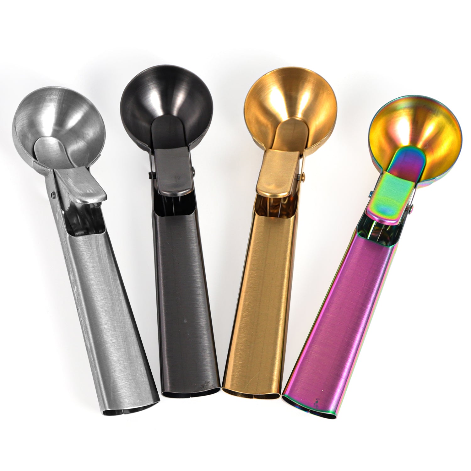 Premium Ice Cream Scoop with Trigger Release, Stainless Steel Ice cream Spoon for Gelatos, Sundaes & Frozen Yogurt