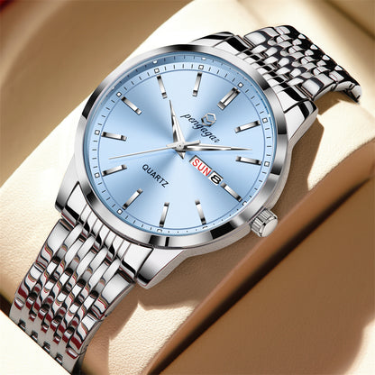 Luxury Man Wristwatch 2025 New Top Brand, Waterproof Luminous Date Watch, Stainless Steel Quartz Men Watch