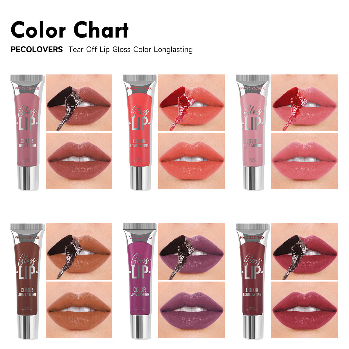 Peel Off Tattoo Multi Color Lip Gloss Waterproof Long Lasting Matte Lip Gloss Red Contour Peel Off  1
