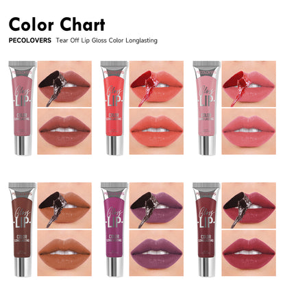 Peel Off Tattoo Multi Color Lip Gloss Waterproof Long Lasting Matte Lip Gloss Red Contour Peel Off  1