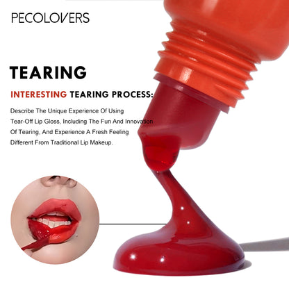 Peel Off Tattoo Multi Color Lip Gloss Waterproof Long Lasting Matte Lip Gloss Red Contour Peel Off  2