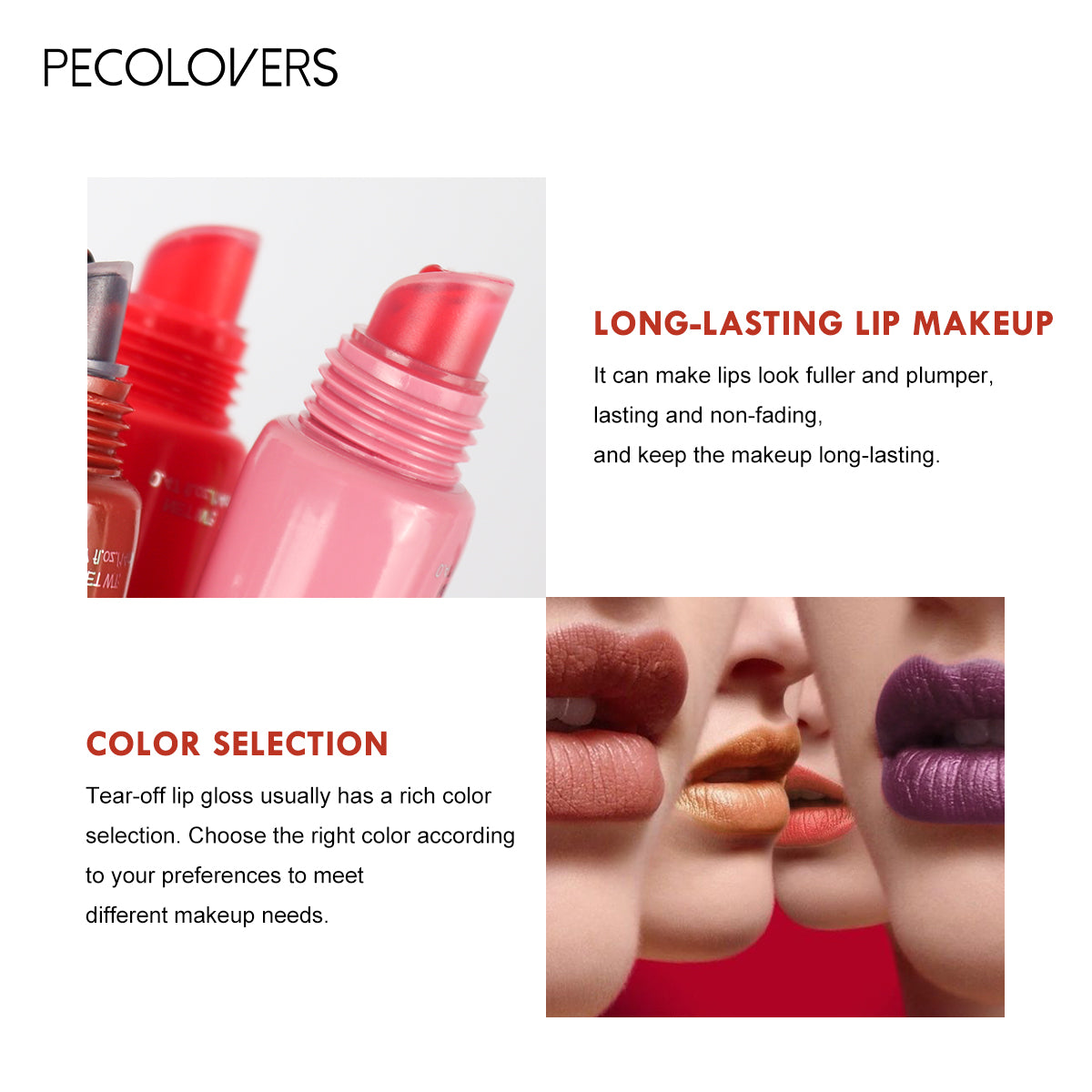 Peel Off Tattoo Multi Color Lip Gloss Waterproof Long Lasting Matte Lip Gloss Red Contour Peel Off  3