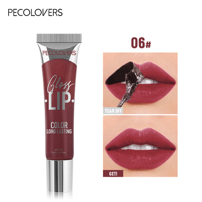 Peel Off Tattoo Multi Color Lip Gloss Waterproof Long Lasting Matte Lip Gloss Red Contour Peel Off  5