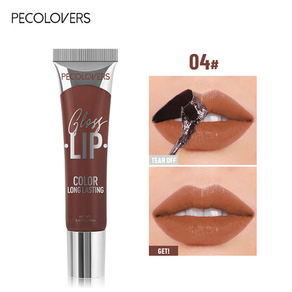 Peel Off Tattoo Multi Color Lip Gloss Waterproof Long Lasting Matte Lip Gloss Red Contour Peel Off  7
