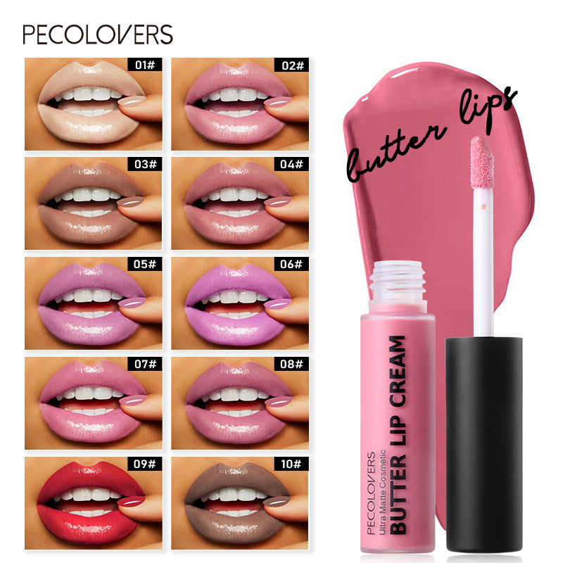 Butter Silky Lip Gloss Hydrating, Liquid Lipstick Pink Red Tones, Long Lasting Lip gloss, Moisturizing Creamy Shine