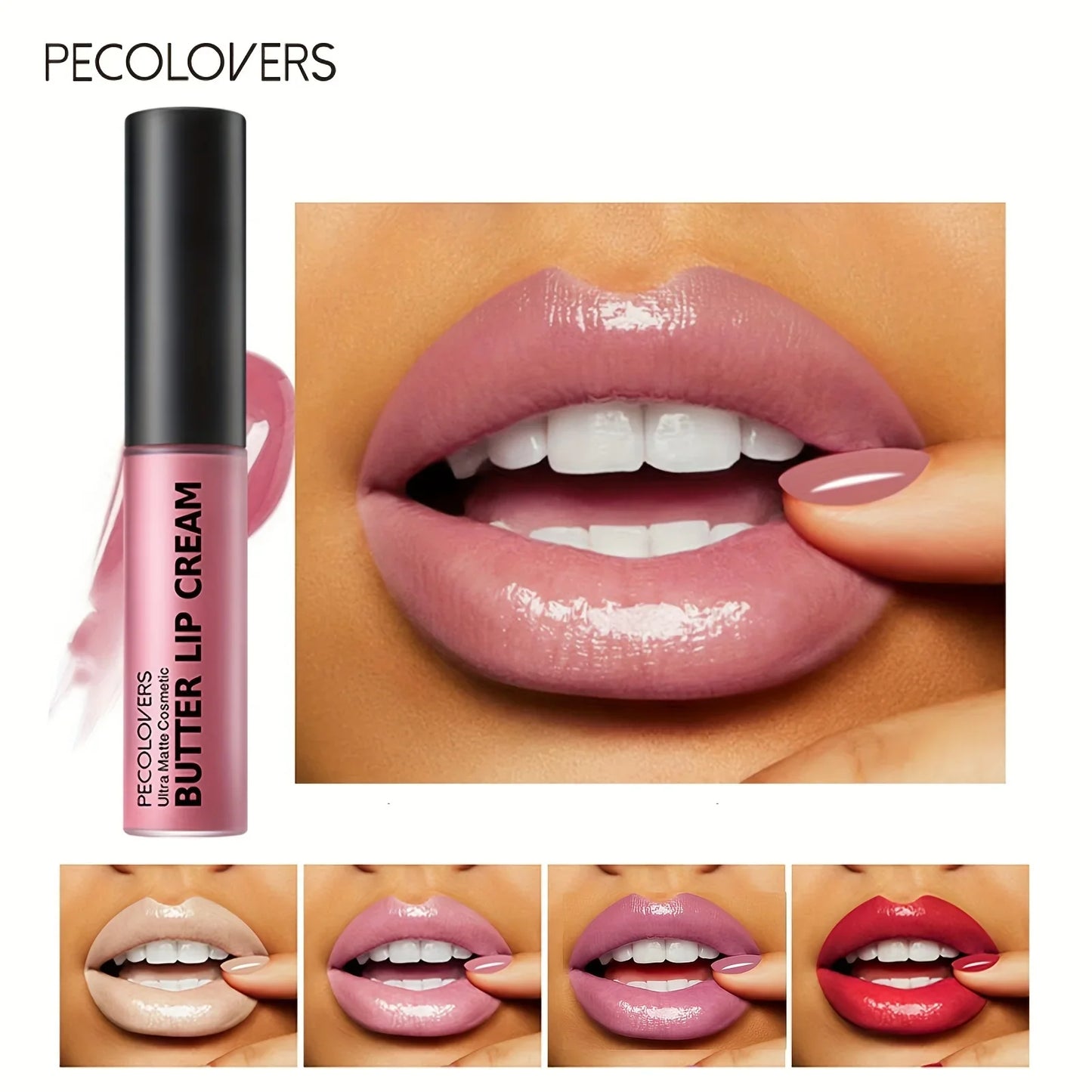 Butter Silky Lip Gloss Hydrating, Liquid Lipstick Pink Red Tones, Long Lasting Lip gloss, Moisturizing Creamy Shine