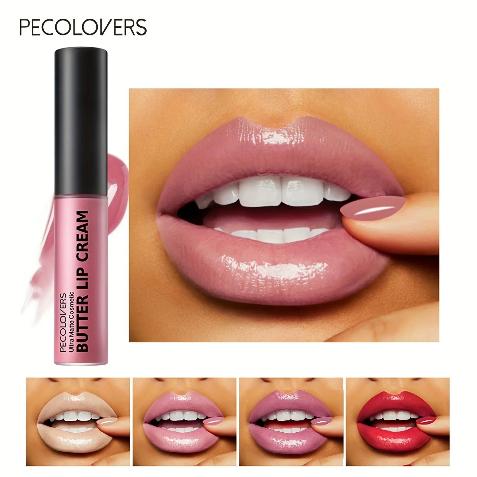 Butter Silky Lip Gloss Hydrating, Liquid Lipstick Pink Red Tones, Long Lasting Lip gloss, Moisturizing Creamy Shine