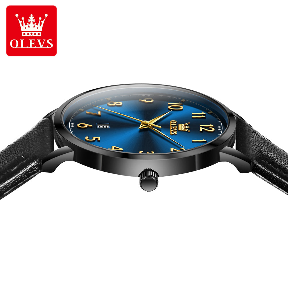 Top Brand OLEVS Men Fashion Quartz Watch, Digital Dial Waterproof Watch for Men, Auto Date Wristwatch Minimalist Style