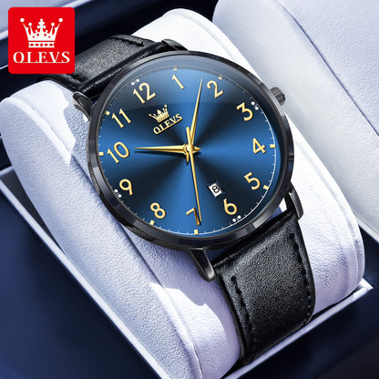 Top Brand OLEVS Men Fashion Quartz Watch, Digital Dial Waterproof Watch for Men, Auto Date Wristwatch Minimalist Style