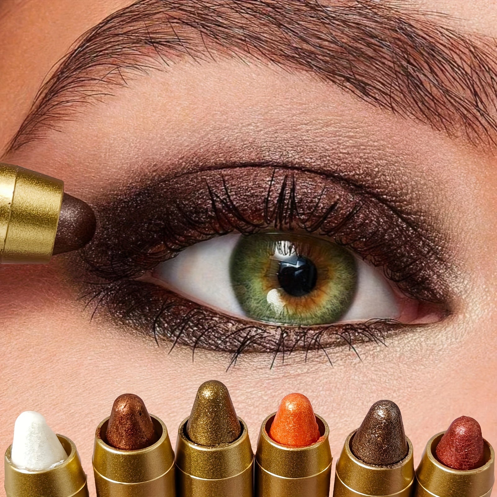 Metallic Double-head Eyeshadow, Diamond Shimmer Highlighter Stick, Ultra Pigmented Long Lasting Pencil