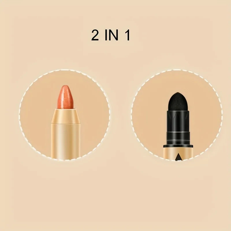 Metallic Doublehead Eyeshadow Diamond Shimmer Highlighter Stick Ultra Pigmented Long Lasting Pencil 1