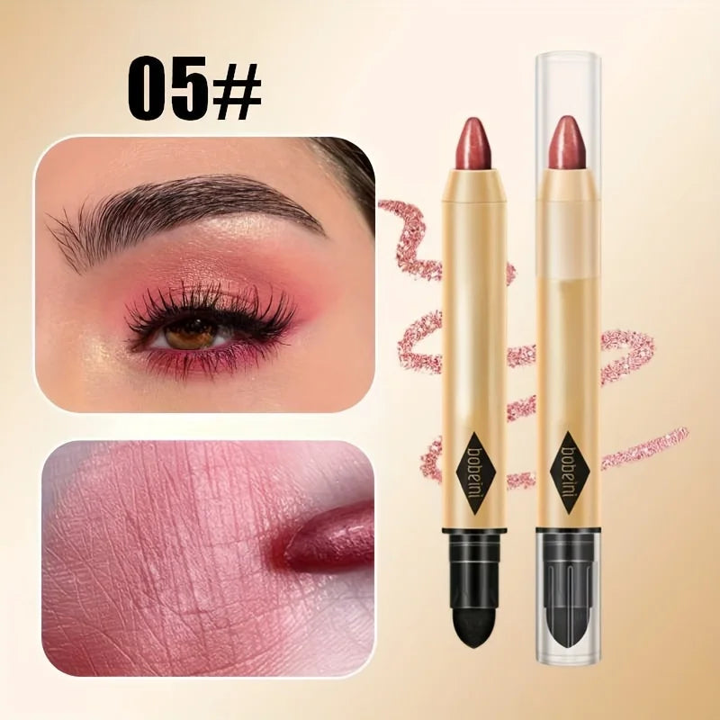 Metallic Doublehead Eyeshadow Diamond Shimmer Highlighter Stick Ultra Pigmented Long Lasting Pencil 4