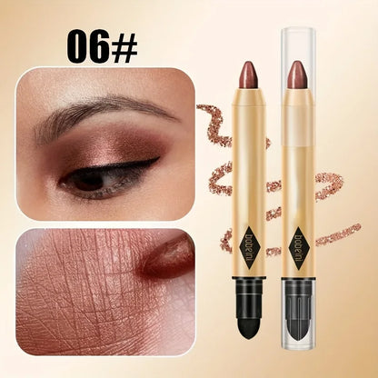 Metallic Doublehead Eyeshadow Diamond Shimmer Highlighter Stick Ultra Pigmented Long Lasting Pencil 5