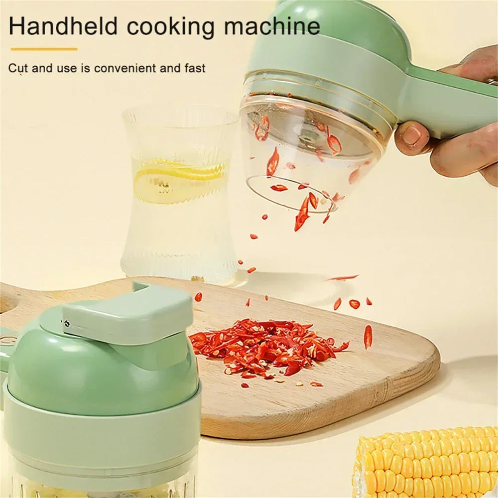 Electric Vegetable Chopper, Food Processor for Slicing Dicing, Garlic Press Slicer Mixer for Kitchen Meal Prep