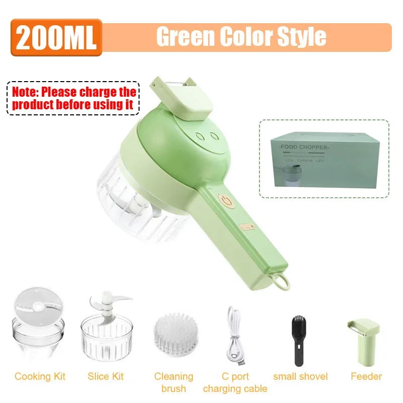 Electric Vegetable Chopper, Food Processor for Slicing Dicing, Garlic Press Slicer Mixer for Kitchen Meal Prep