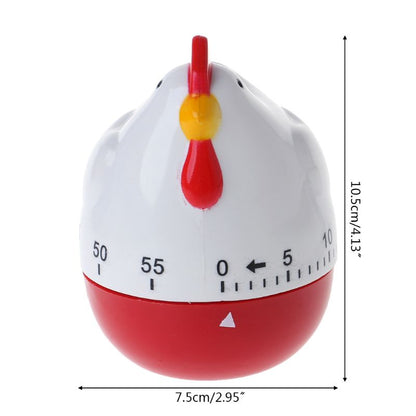 Mechanical Countdown Clock Alarm, New Cute Hen Shape Kitchen Cooking Timer, Home Decor Timer for Cooking Reminder