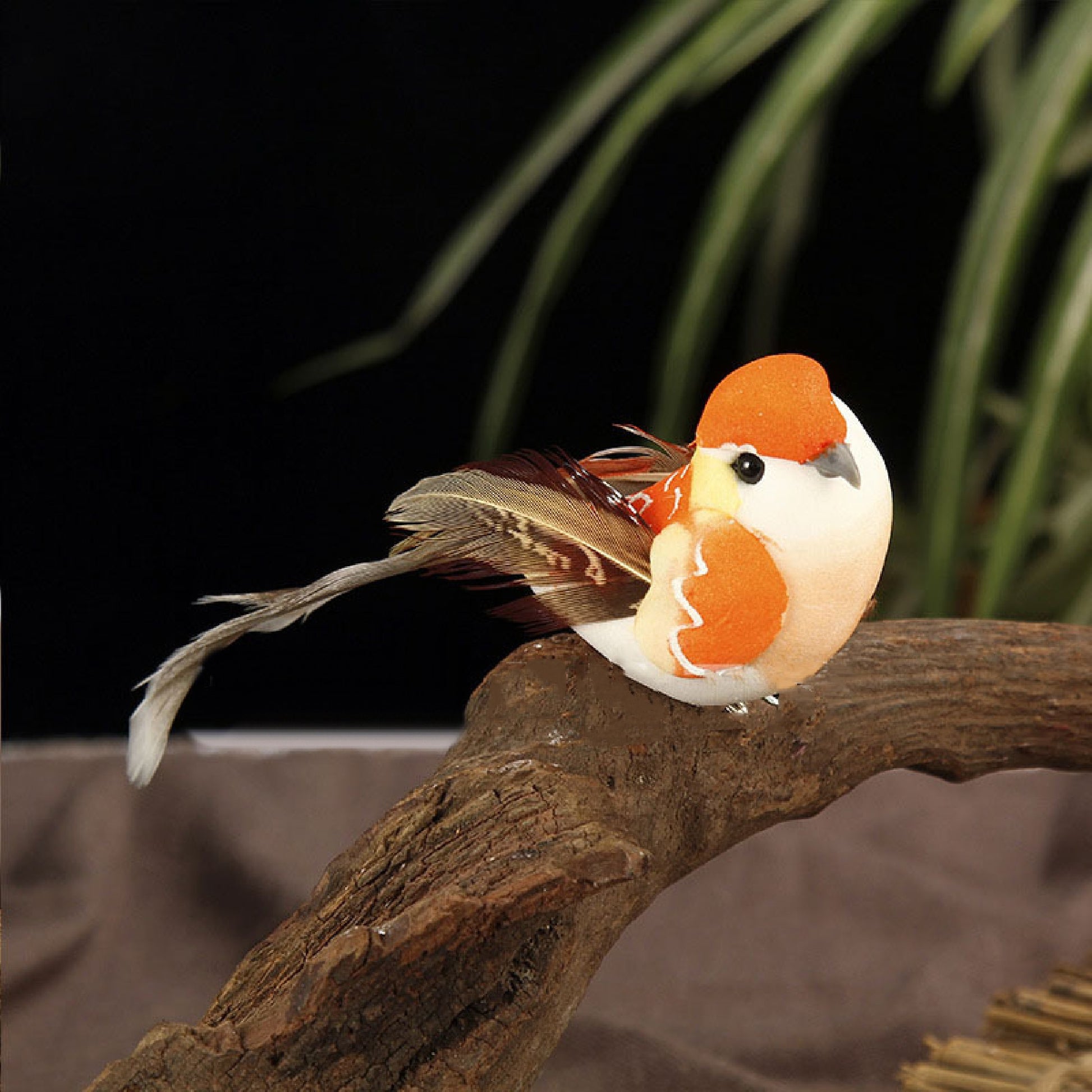 6Pack Simulation Birds Artificial Sparrow Statue Mini Desktop Foam Ornament For Household DIY Decor 1