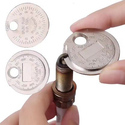 Spark Plug Gap Gauge Measurement Tool – 0.6-2.4mm Coin-Type Plug Gage Caliber Tester