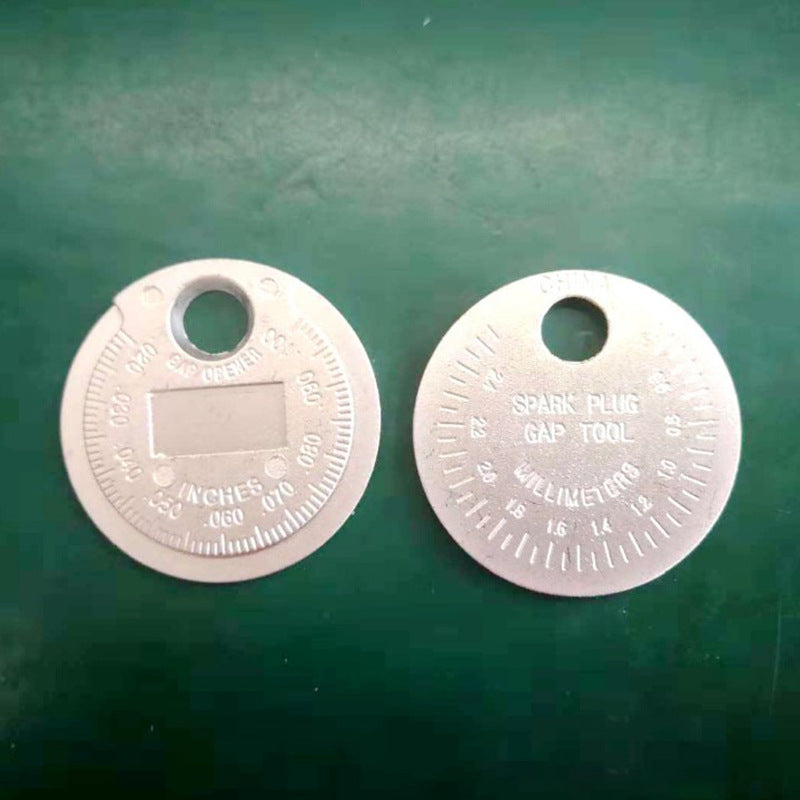 Spark Plug Gap Gauge Measurement Tool – 0.6-2.4mm Coin-Type Plug Gage Caliber Tester