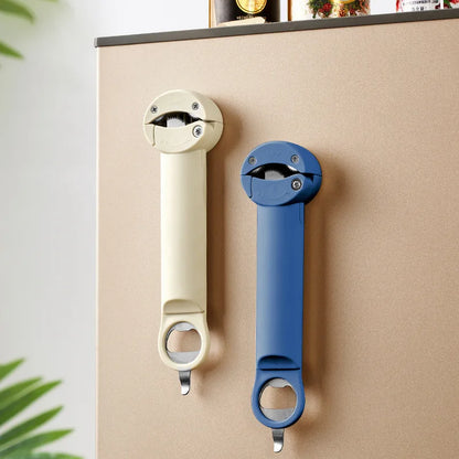 Adjustable Kitchen Tool Gadget, Multifunctional Retractable Bottle Opener, Stainless Steel Manual Can Opener