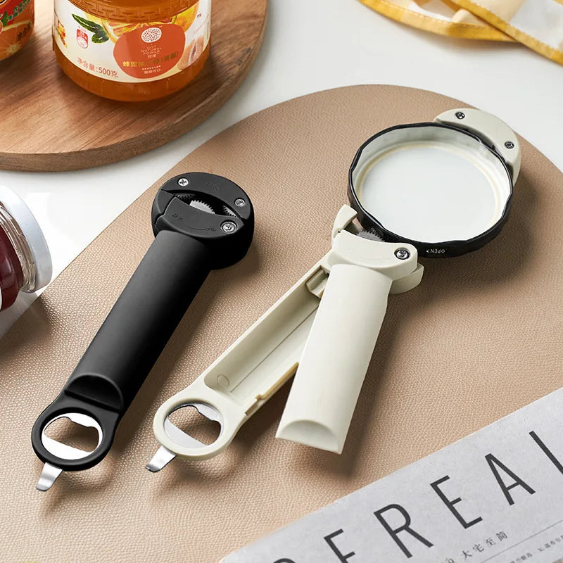Adjustable Kitchen Tool Gadget, Multifunctional Retractable Bottle Opener, Stainless Steel Manual Can Opener