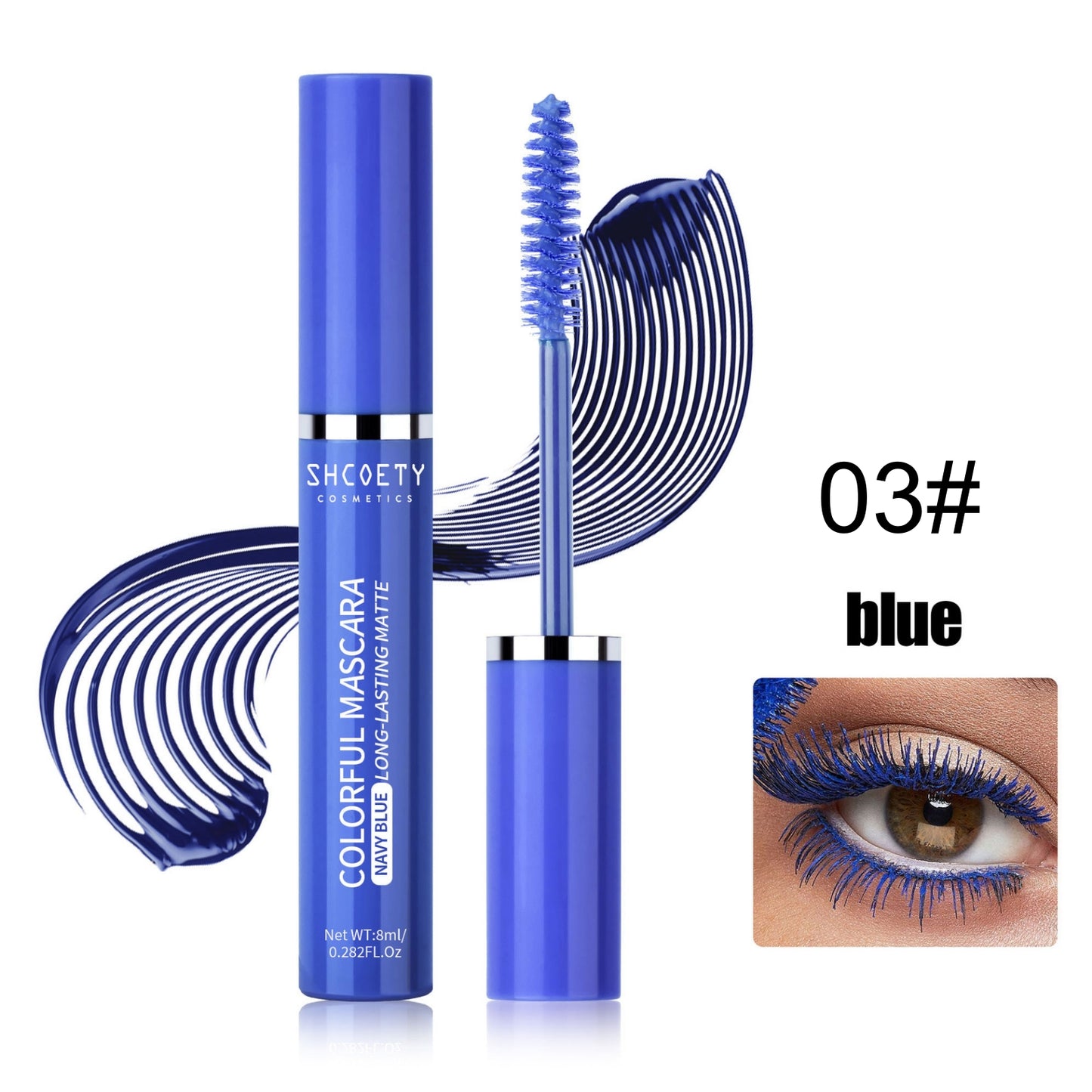 Long-lasting Waterproof Mascara, Anti-fouling for Full Eyelashes, Festival and Stage Makeup, Smudge Proof Volume Boost