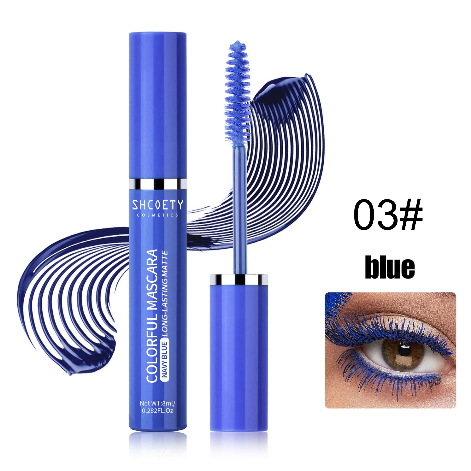 Long-lasting Waterproof Mascara, Anti-fouling for Full Eyelashes, Festival and Stage Makeup, Smudge Proof Volume Boost