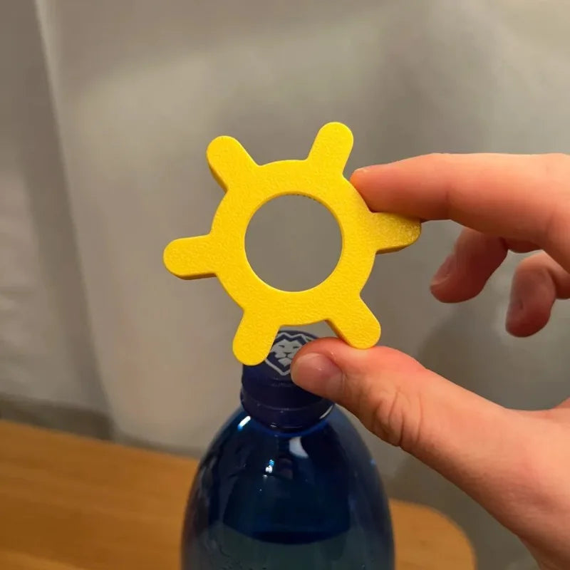 Creative Rotating Bottle Opener, Plastic Yellow Bar Tool for Home, Easy Grip Bottle Opener, Safe and Simple to Use