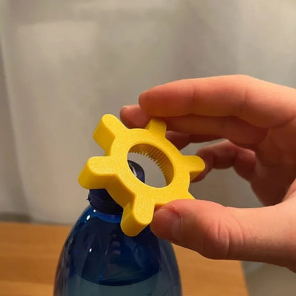 Creative Rotating Bottle Opener, Plastic Yellow Bar Tool for Home, Easy Grip Bottle Opener, Safe and Simple to Use