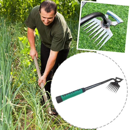 HeavyDuty Garden Rake Weed Puller With Roots Manganese Steel Digging Tool For Soil Farm And Agricul 2