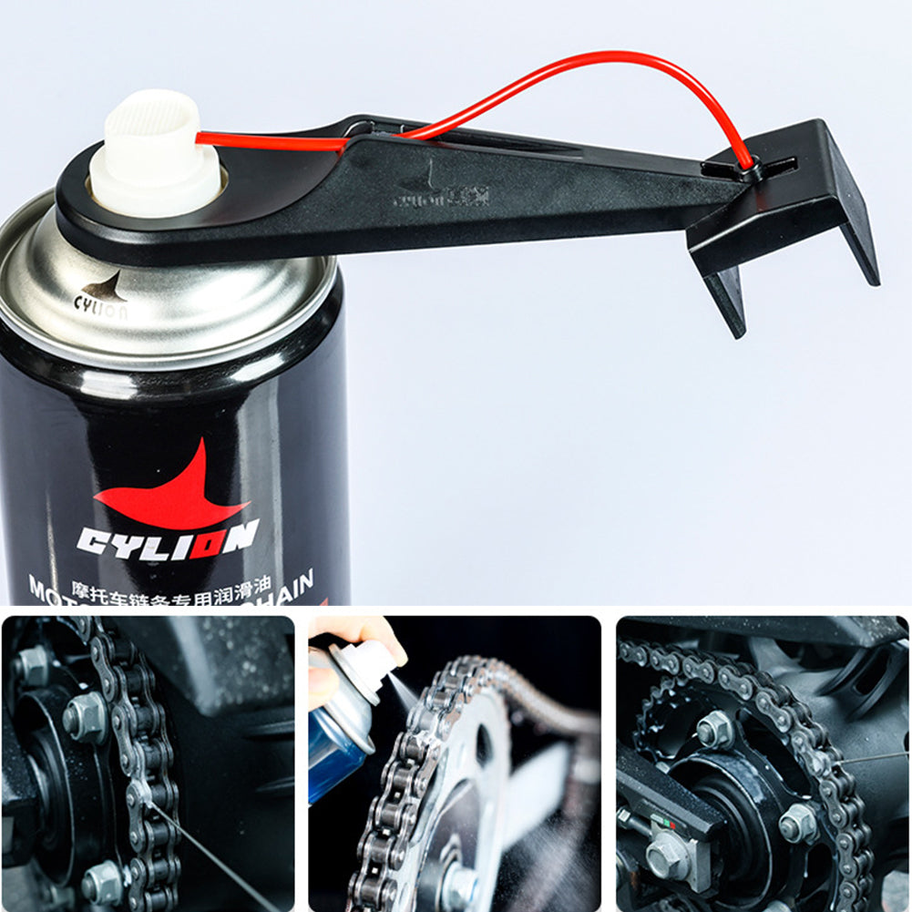 Motorcycle Chain Oiler Spray Gear  MessFree Lube Applicator  Cleaner Maintenance Tool 5