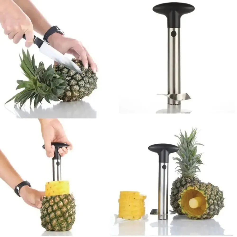 Stainless Steel Pineapple Corer Cutter, Fruit Slicer Peeler, Easy Spot Peeler Kitchen Gadget for Home Use
