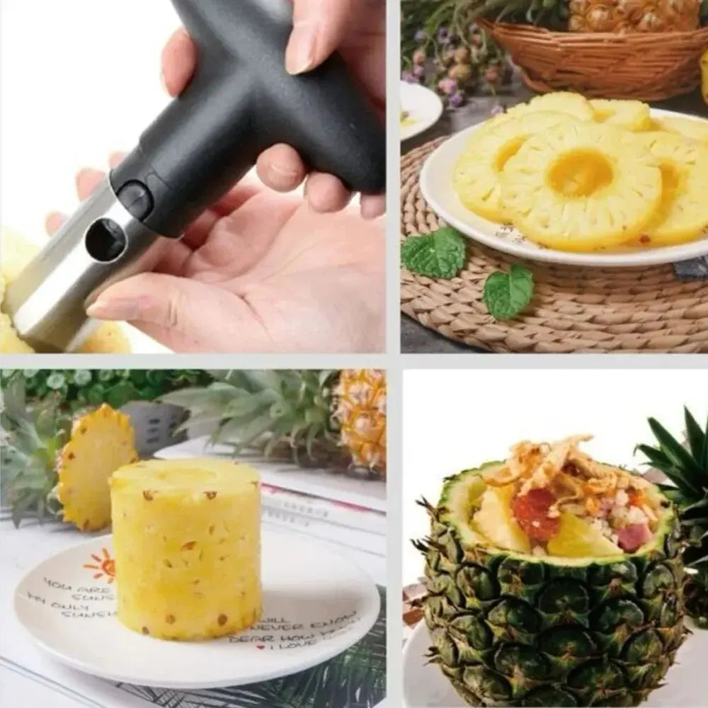 Stainless Steel Pineapple Corer Cutter, Fruit Slicer Peeler, Easy Spot Peeler Kitchen Gadget for Home Use